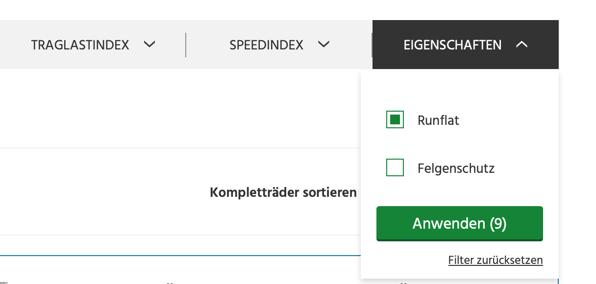 Runflat Filter
